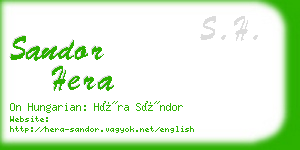 sandor hera business card